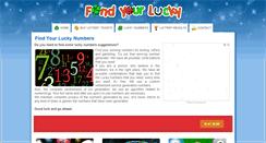 Desktop Screenshot of numbers.findyourlucky.com